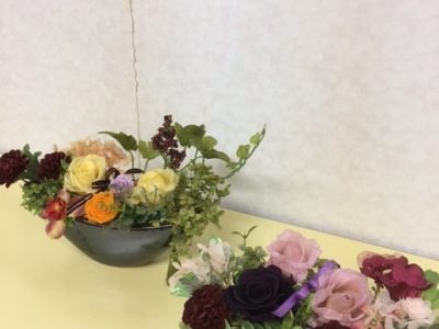 プリザーブドフラワーのアレンジ