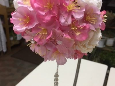 桃の花の花てまり